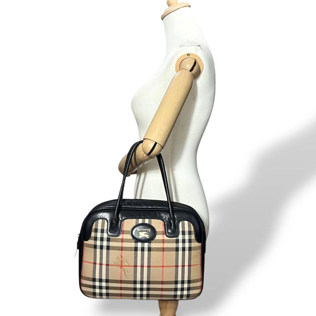 BURBERRY バーバリー　ボストンバッグ　ノバチェック　シャドーホース　41