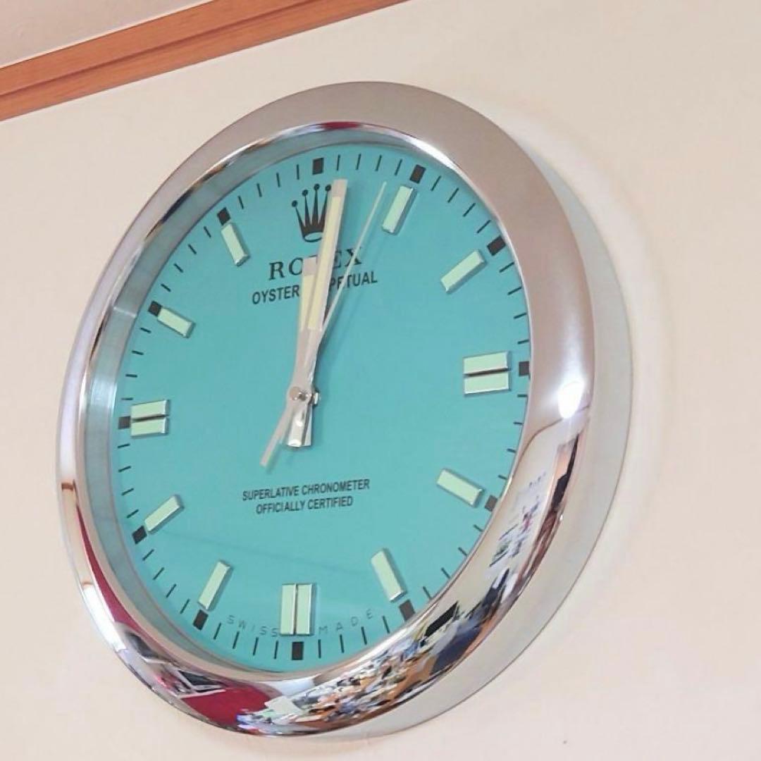 壁掛け ロレックス 希少 ティファニーブルー オイスターパーペチュアル