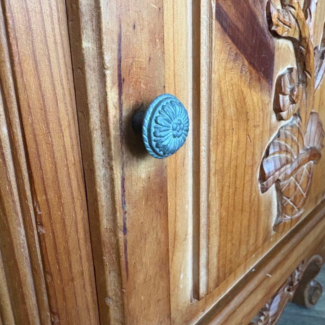 ヴィンテージ ミニキャビネット　サイドテーブル　スペイン　オイルフィニッシュ