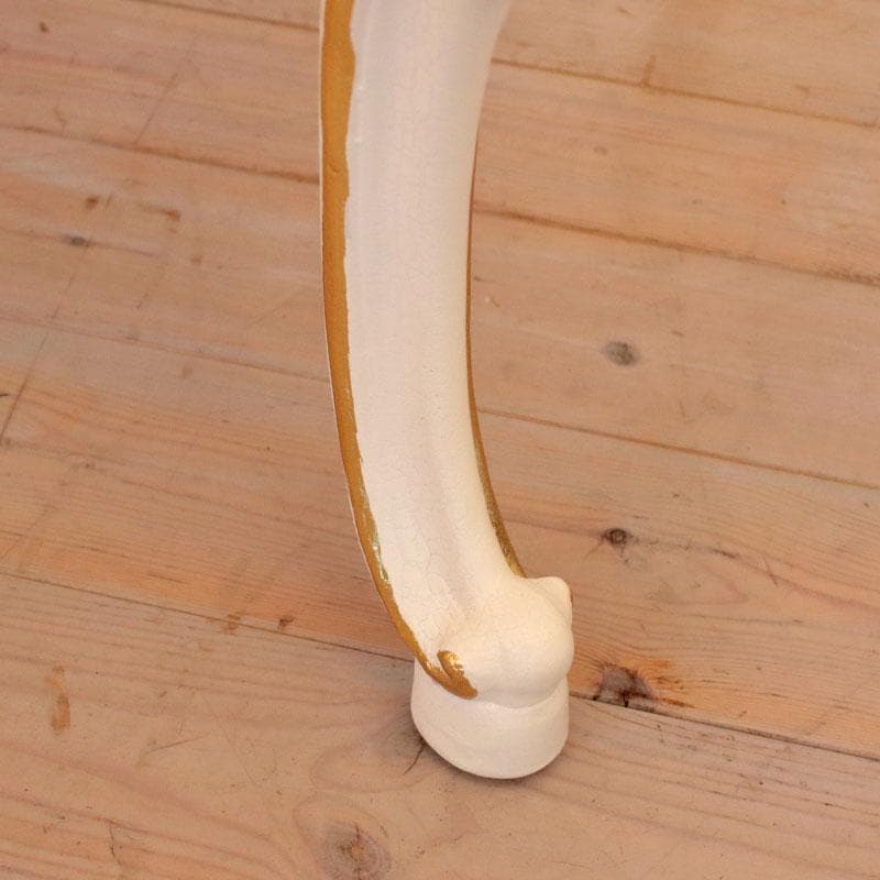 センターテーブル 120cm ロココ調 サイドテーブル 白家具 630-279