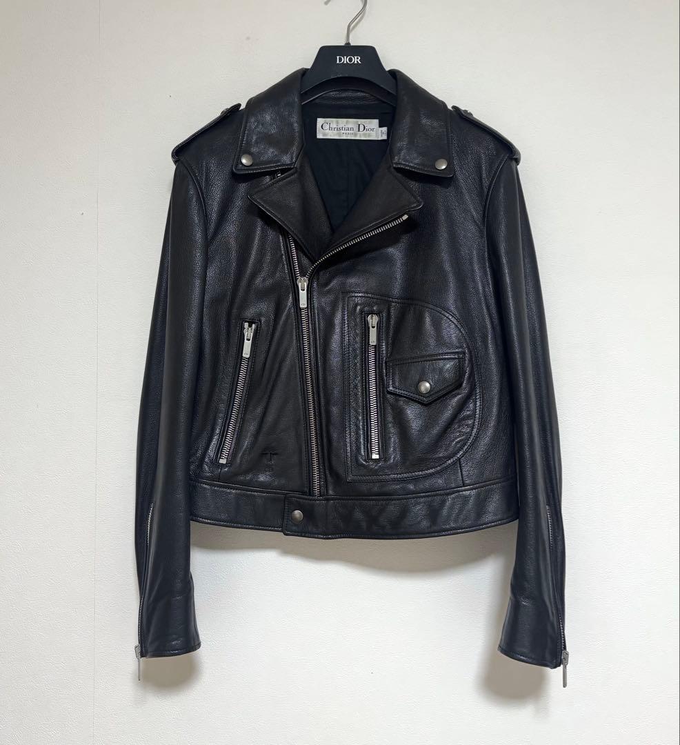 【Dior】 30 Montaigne レザーライダースジャケット