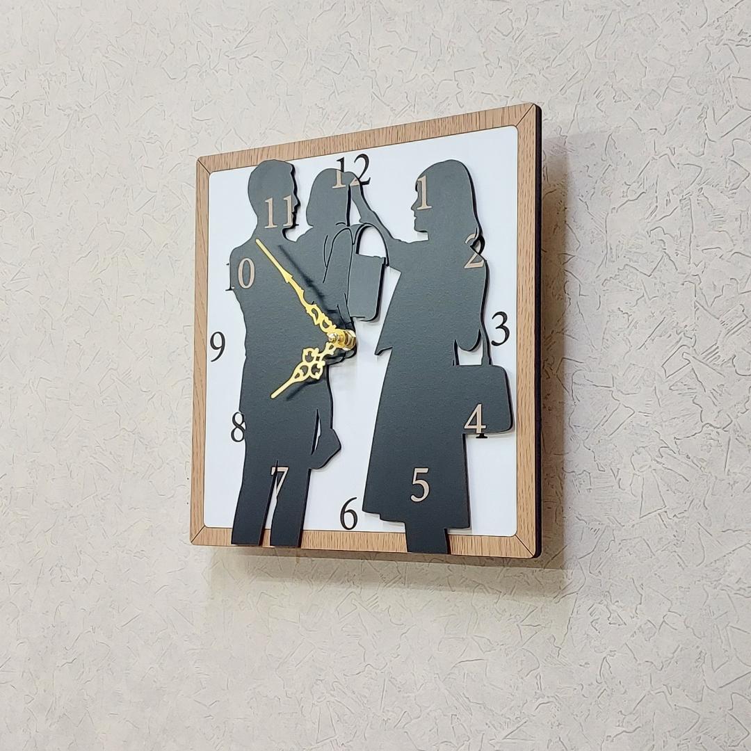 世界に一つだけの掛け時計　写真からシルエット制作　記念日・贈り物に最適