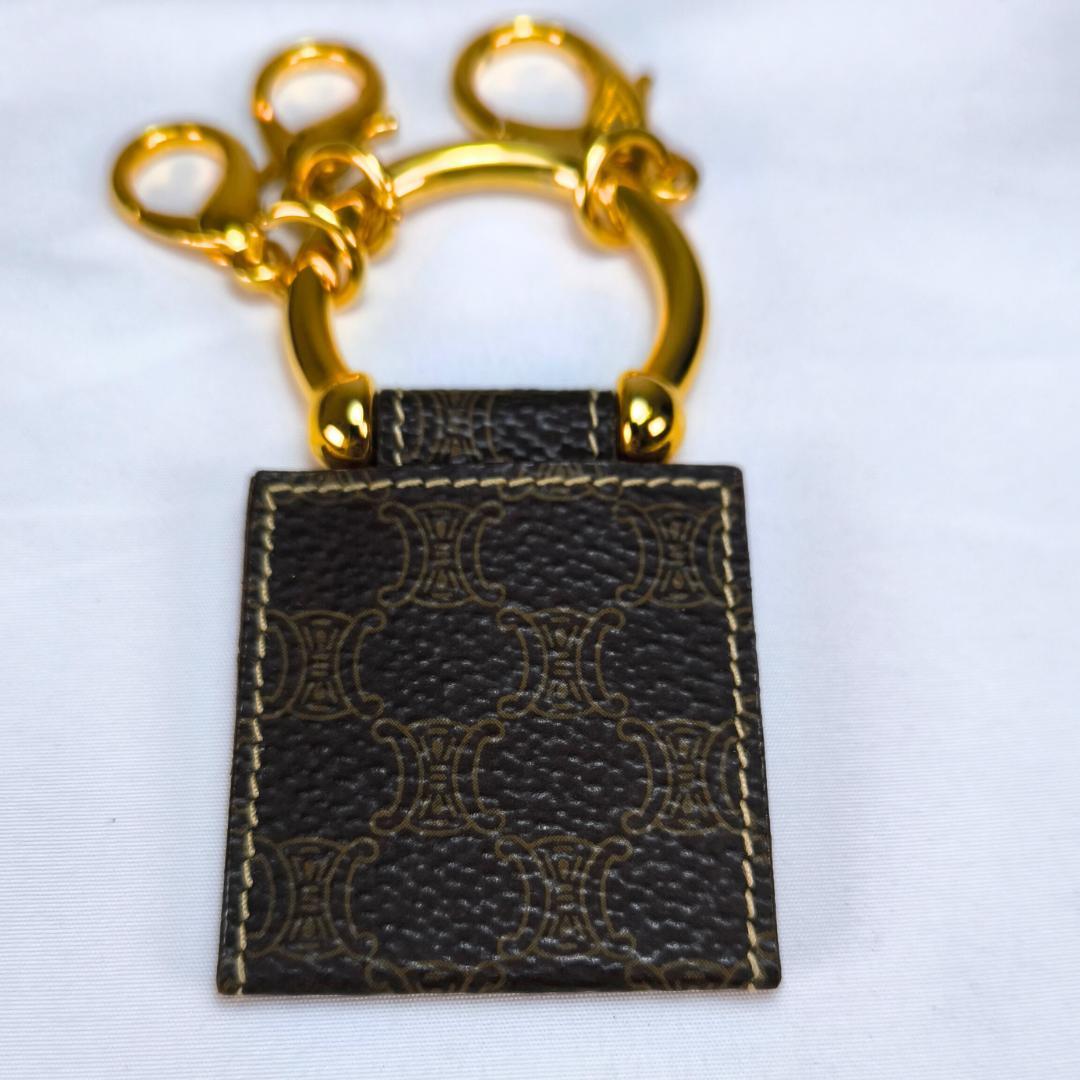 【新品同様】CELINE セリーヌ　キーホルダー ヴィンテージ マカダム柄