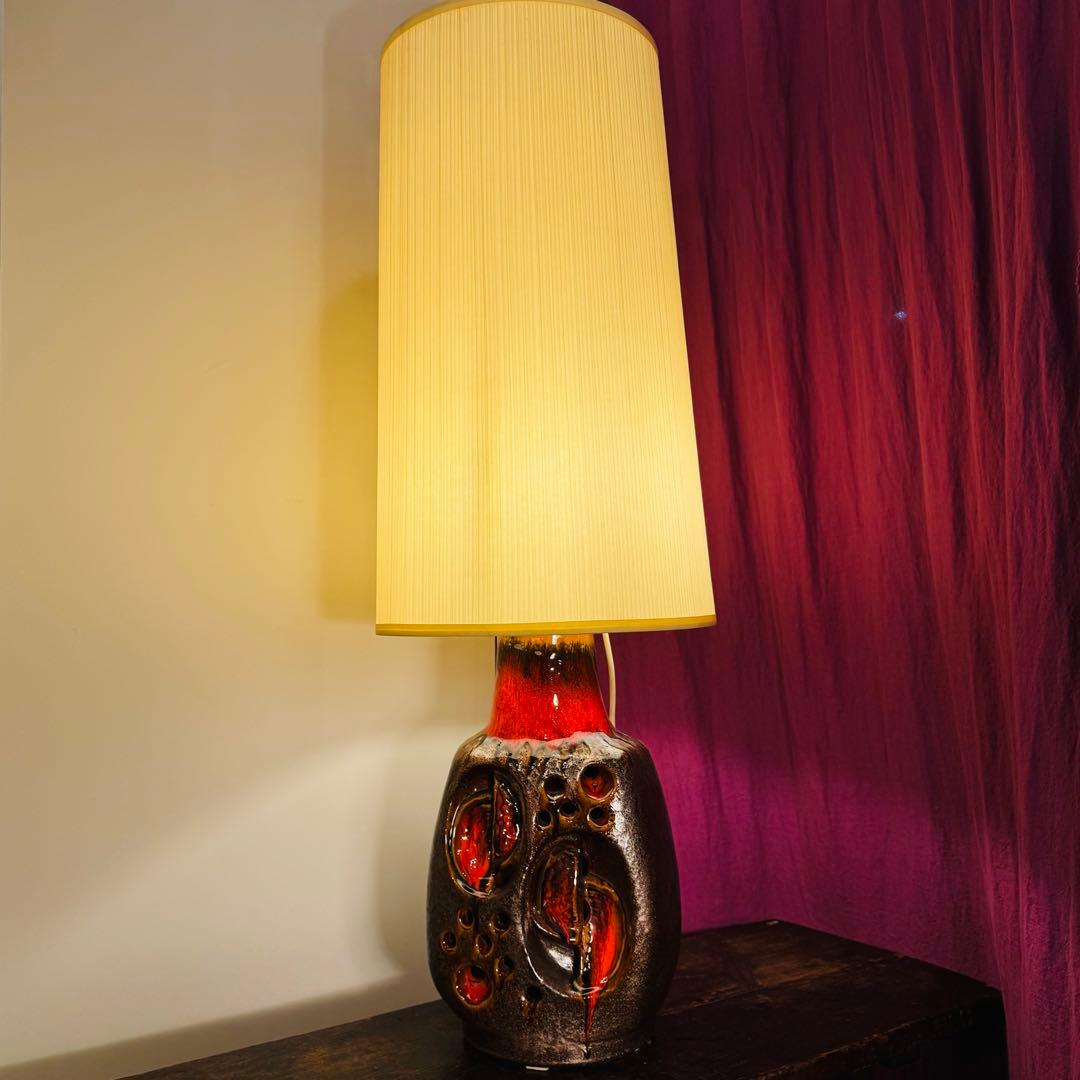 【希少】Fat Lava フロアランプ 西ドイツ ヴィンテージ 陶器照明 溶岩