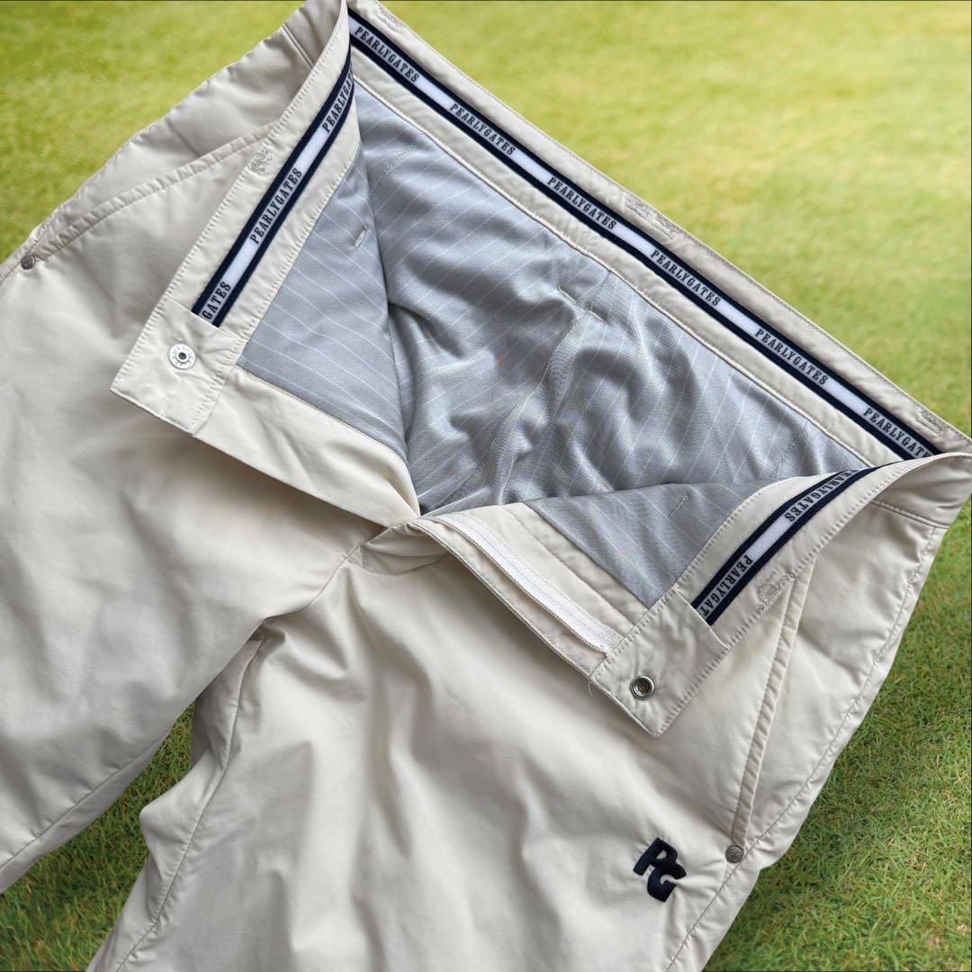 防寒　蓄熱素材　パーリーゲイツ　ダウンパンツ　中綿入 L〜XL相当　オフホワイト