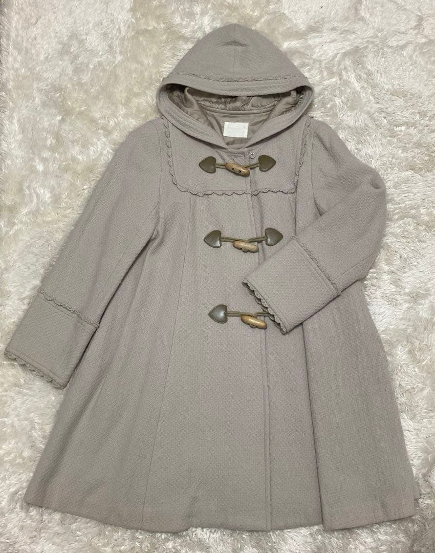 ピンクハウス Pコート ロング フード マント プリーツ ハート