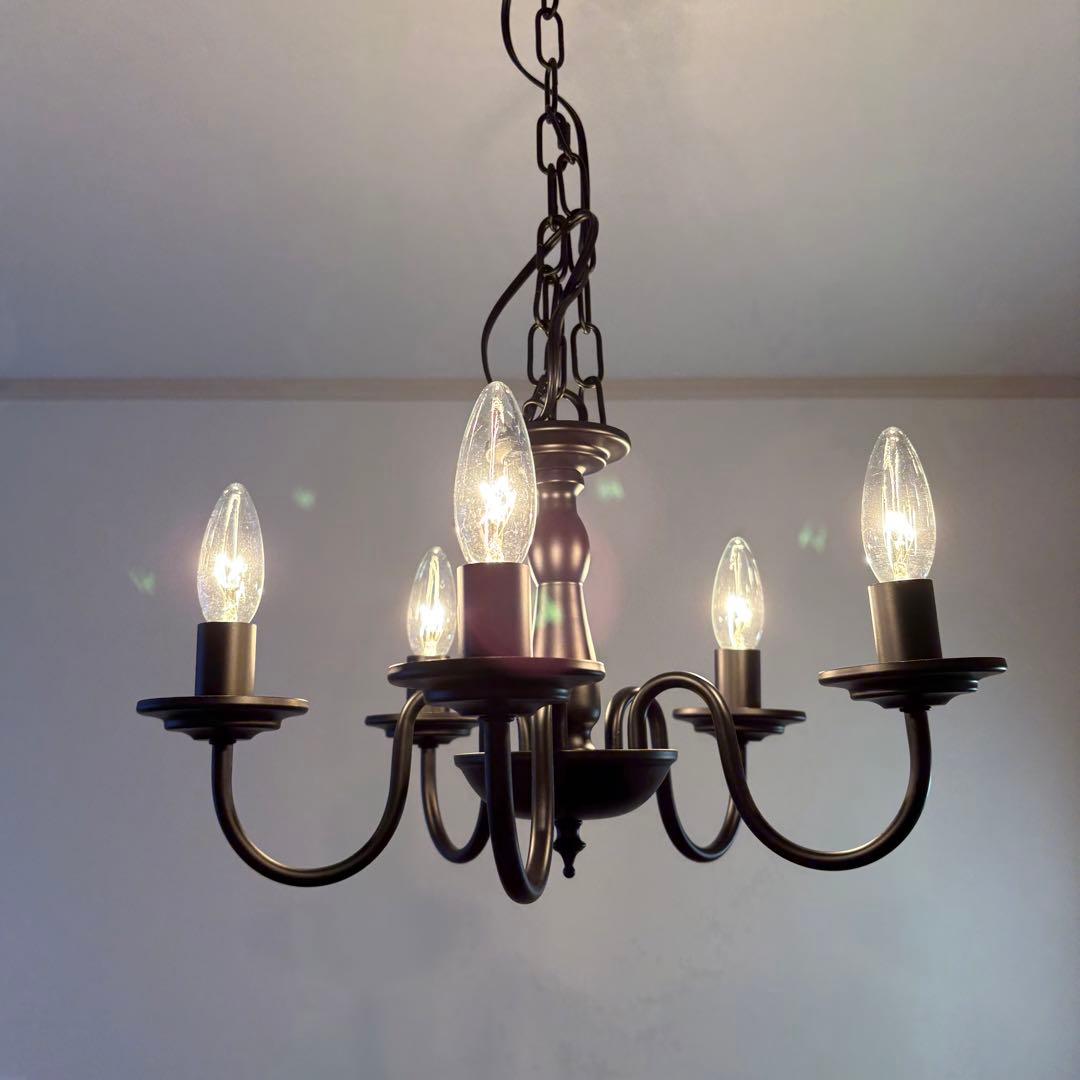 キシマ シャンデリア 5灯 レトロ アンティーク調