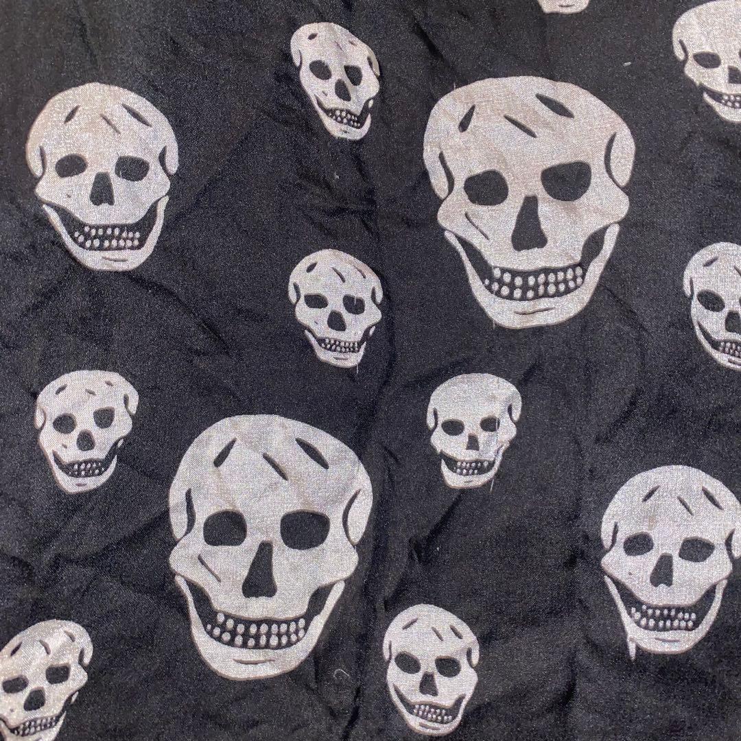 ALEXANDER McQEEN 髑髏 スカル 総柄 大判 スカーフ ストール