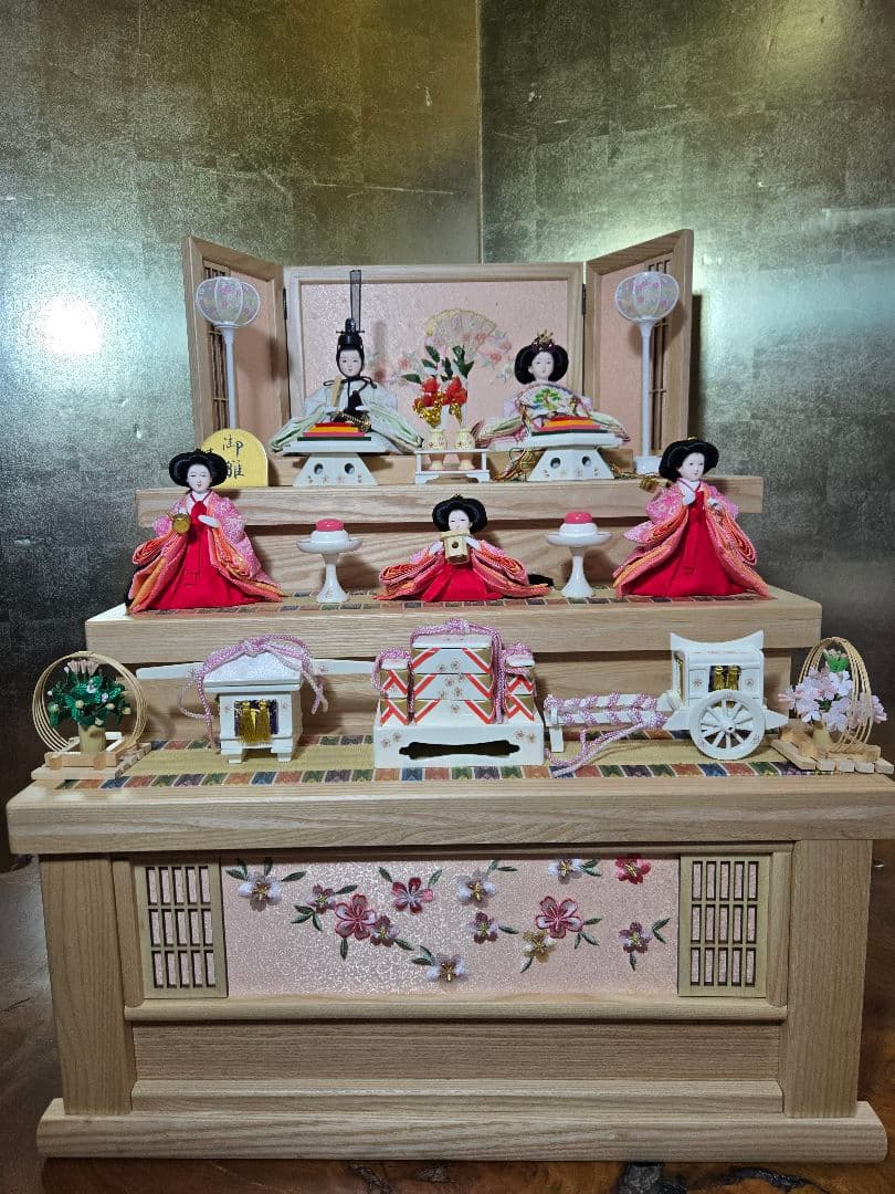 【一点限り】雛人形 収納飾り 三段　32