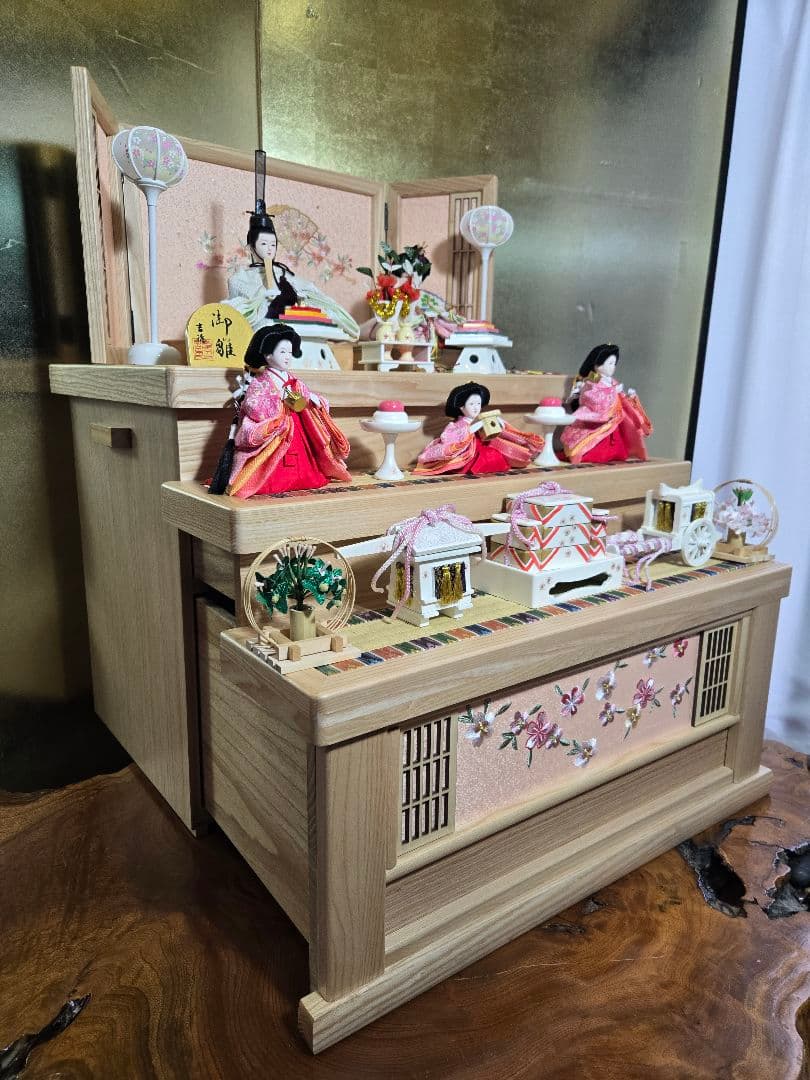 【一点限り】雛人形 収納飾り 三段　32