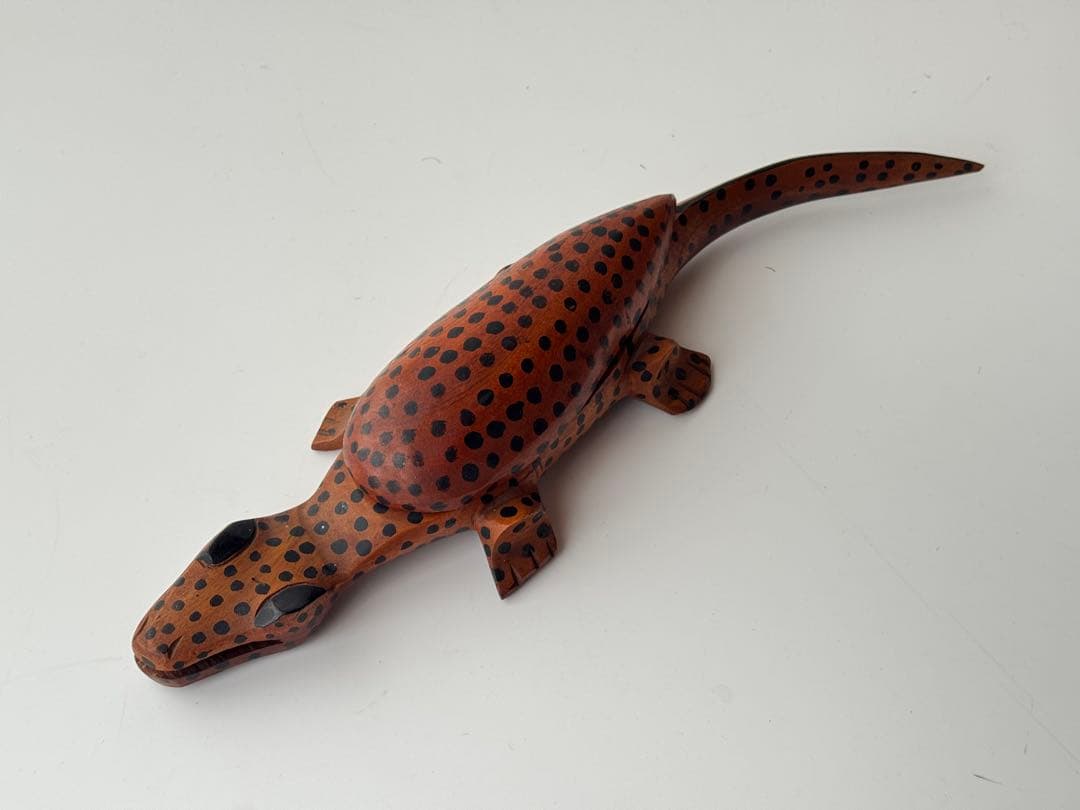 フォークアート ミッドセンチュリー ハイチ 木製 トカゲ ヴィンテージ