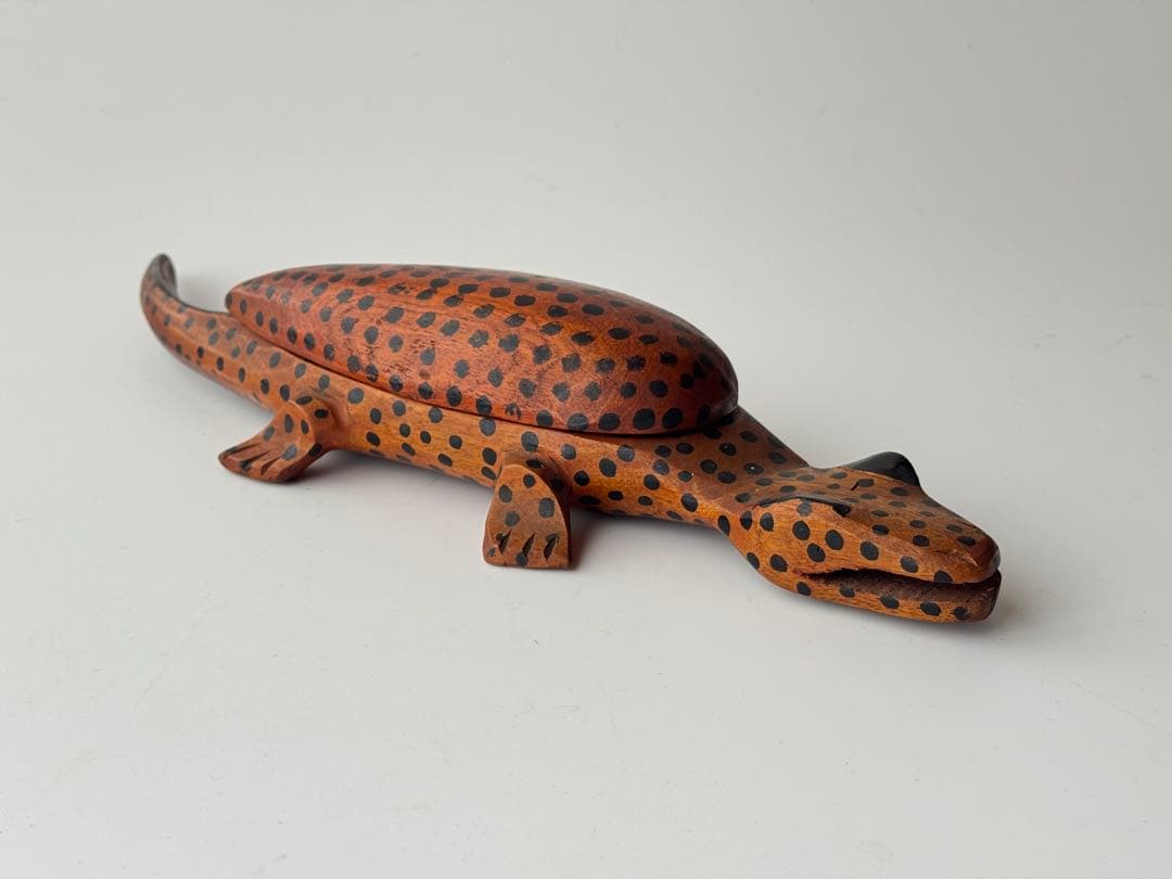 フォークアート ミッドセンチュリー ハイチ 木製 トカゲ ヴィンテージ