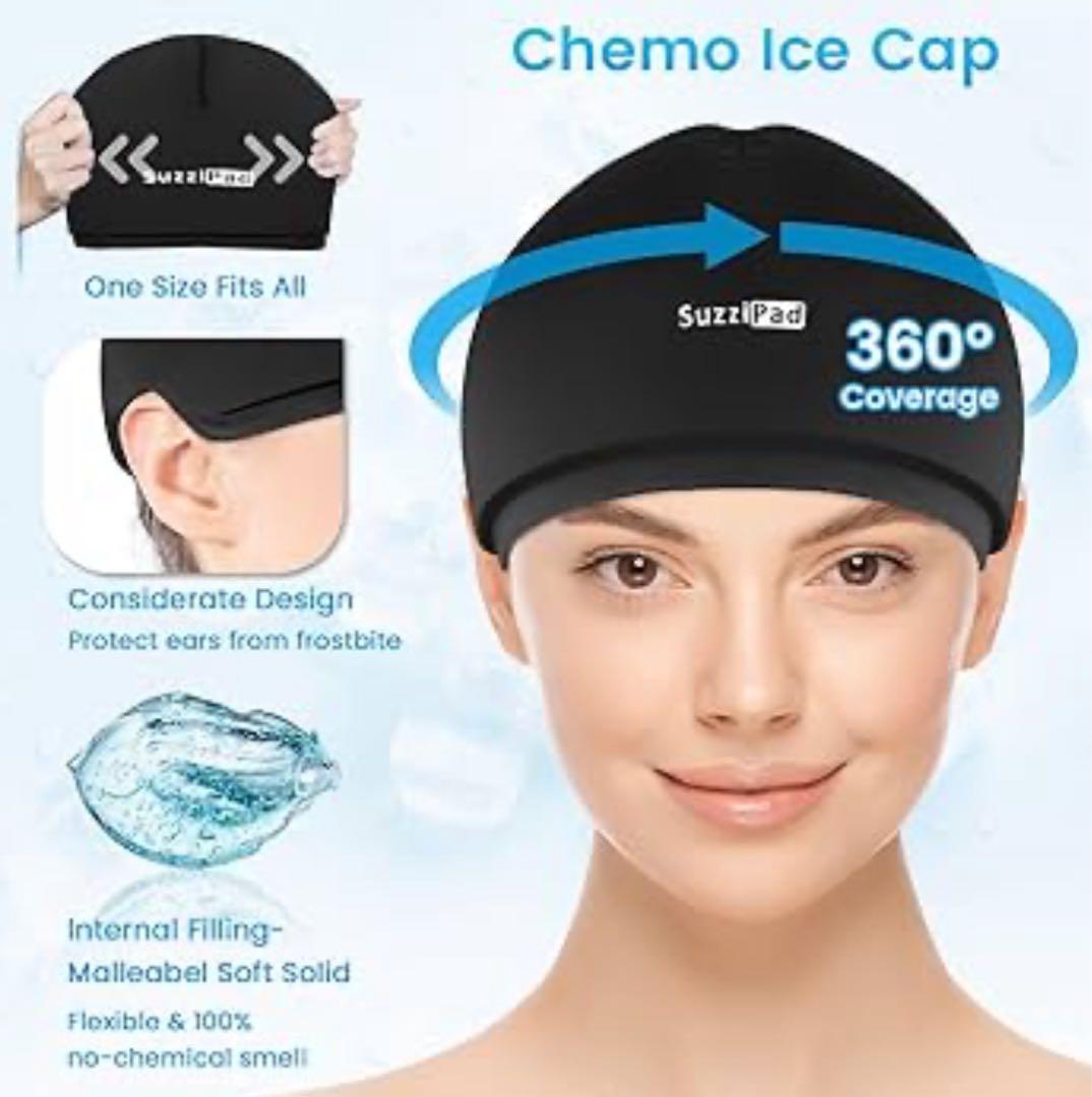 【新品未使用】　抗がん剤　頭皮冷却用ハット　ブラック