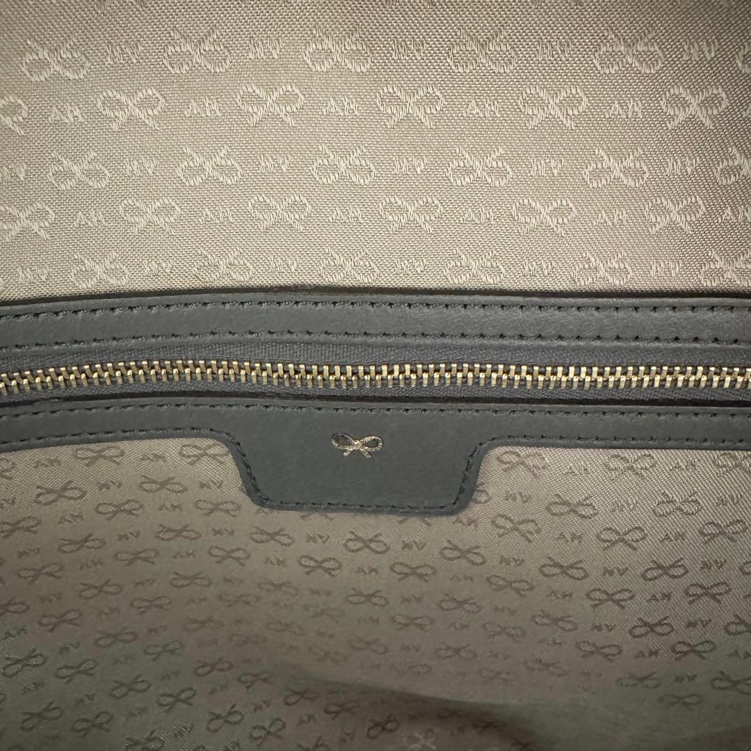 未使用級✨アニヤハインドマーチ リュック スマイリー レザー グレー パンチング