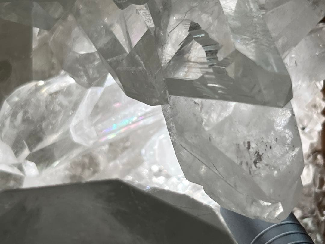 【高品質】水晶クラスター原石　960g ダブルポイント 高透明結晶　天然石