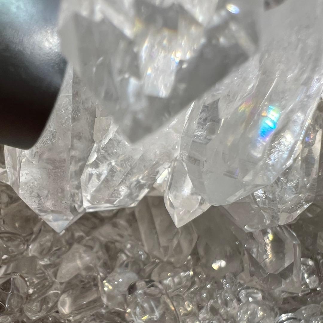 【高品質】水晶クラスター原石　960g ダブルポイント 高透明結晶　天然石