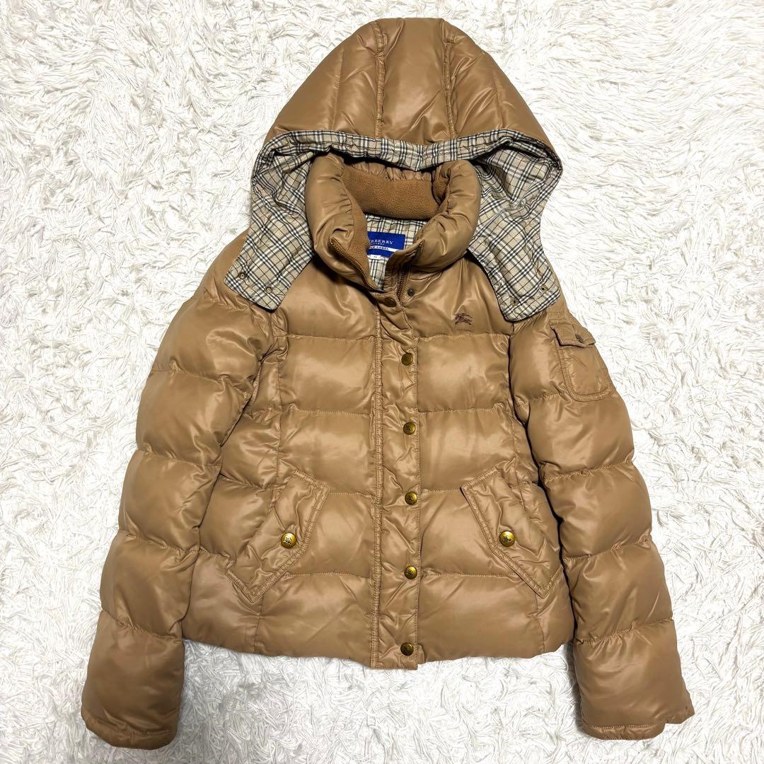 ✨美品✨バーバリーブルーレーベル ダウンジャケット ノバチェック ホースロゴ