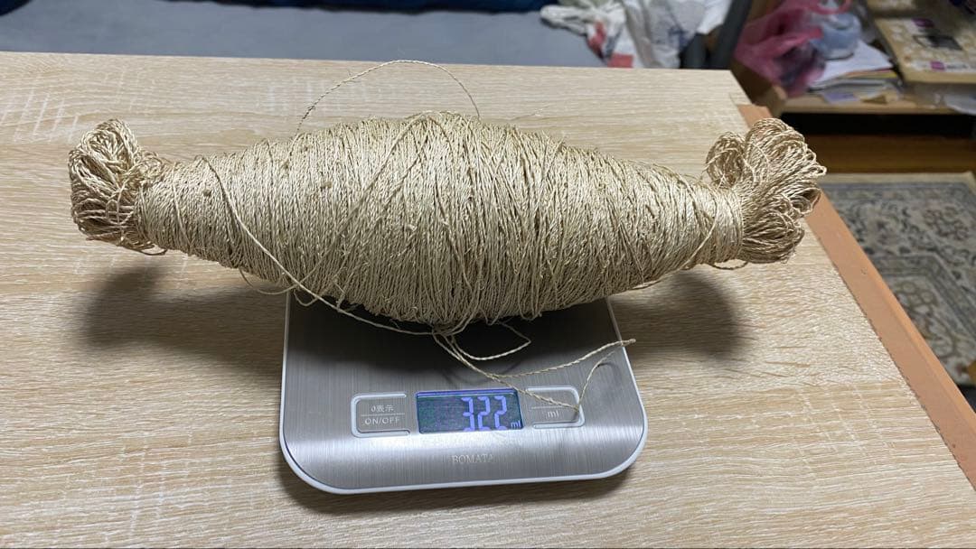 KUZU-64 葛糸*5kg　くず糸　撚り糸　手編み・手織り用糸　ラオス産