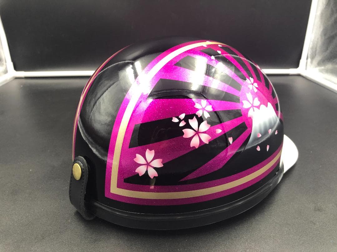 コルク半　カスタム　富士日章　マジック　ブラックピンクゴールド　ラメ　桜