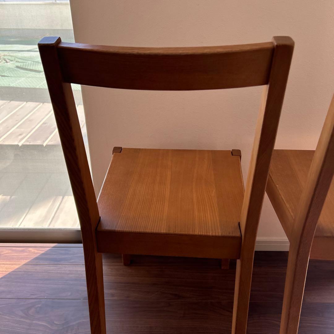 無印良品 タモ材 椅子2脚 チェア