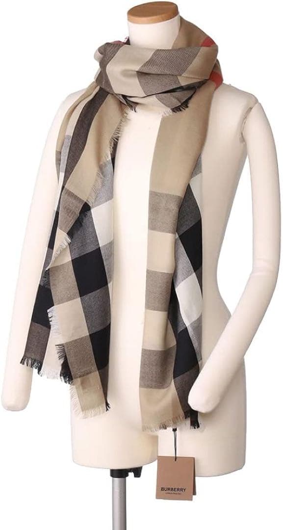 バーバリー ロンドン メガチェック 大判 ストール マフラー　100%カシミヤ