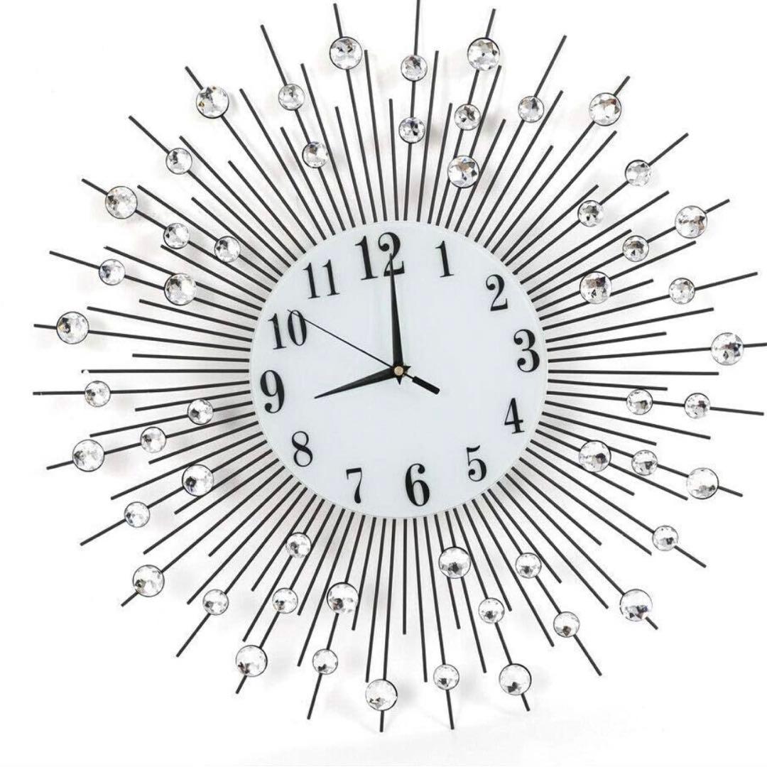 ラグジュアリー ラージ ラウンド ミュート クロック60 x 60cm