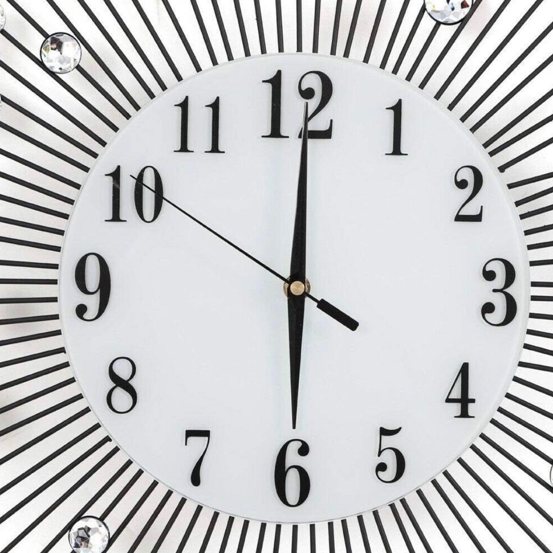 ラグジュアリー ラージ ラウンド ミュート クロック60 x 60cm