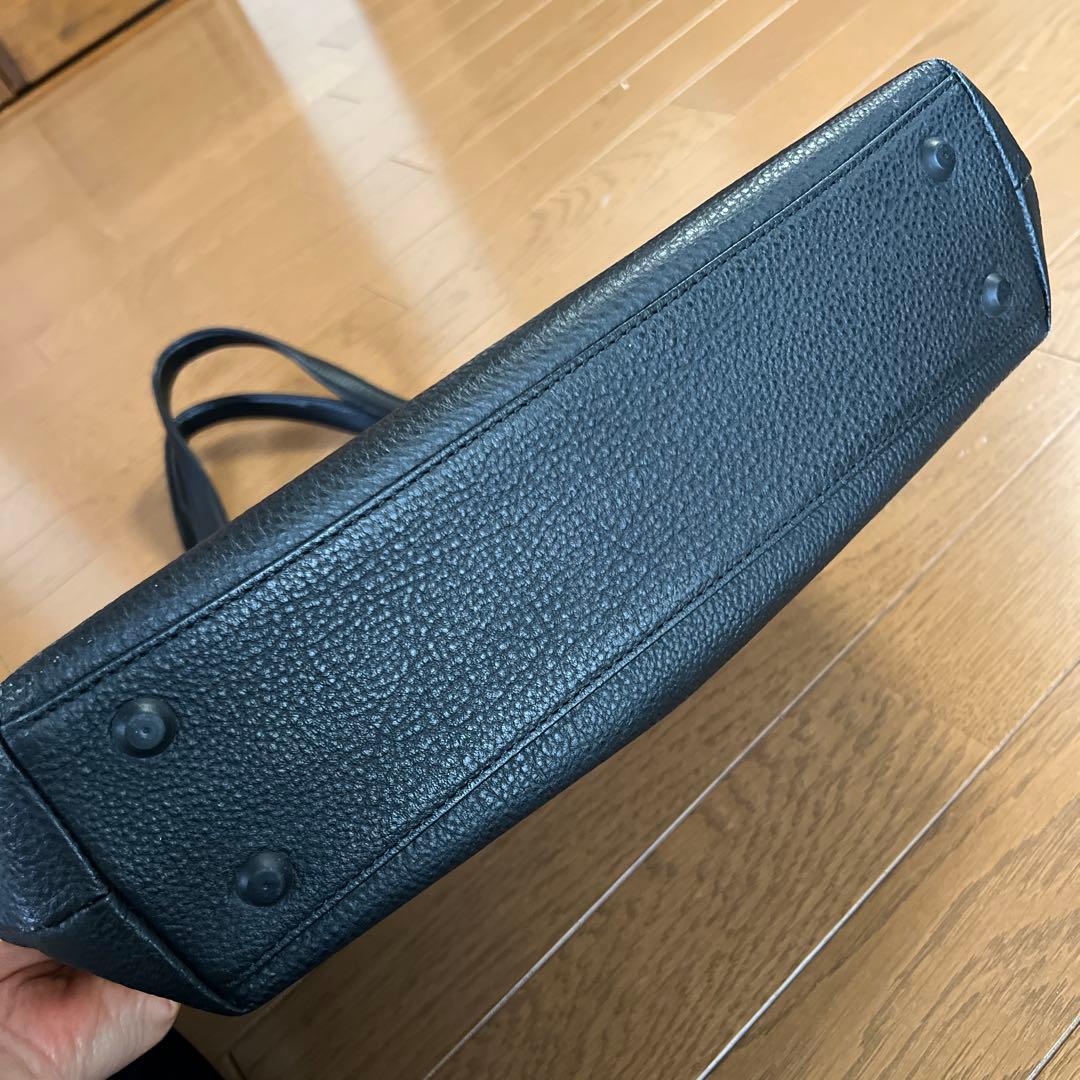 【美品】黒レザートートバッグ
