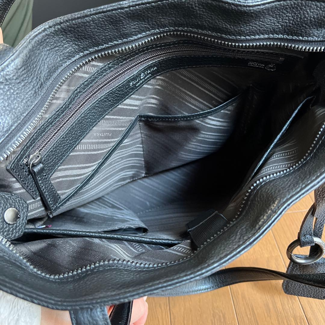 【美品】黒レザートートバッグ