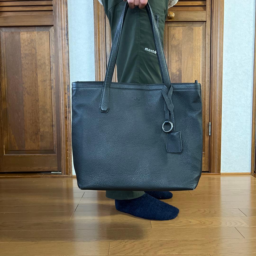 【美品】黒レザートートバッグ