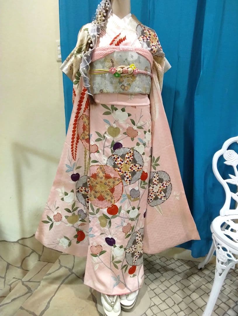 振袖フルセット、正絹振袖、成人式、帯揚げ、帯締め、西陣袋帯、長襦袢