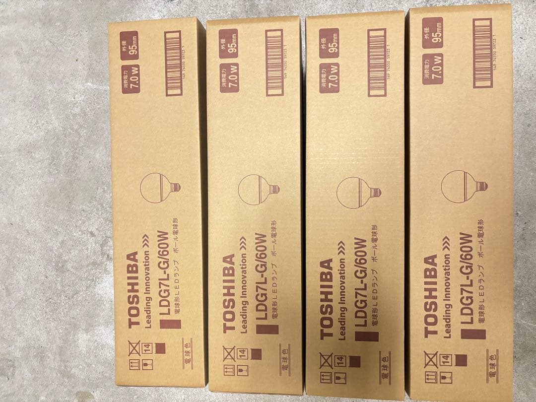 TOSHIBA LDG7L-60W LED電球 4箱セット