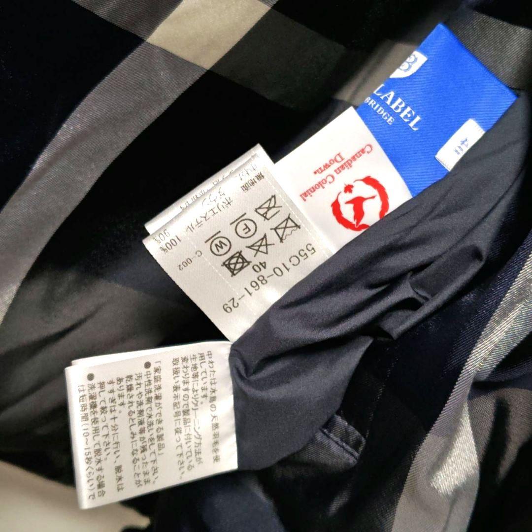 新品 ブルーレーベルクレストブリッジ リバーシブルダウンベスト 40 ネイビー