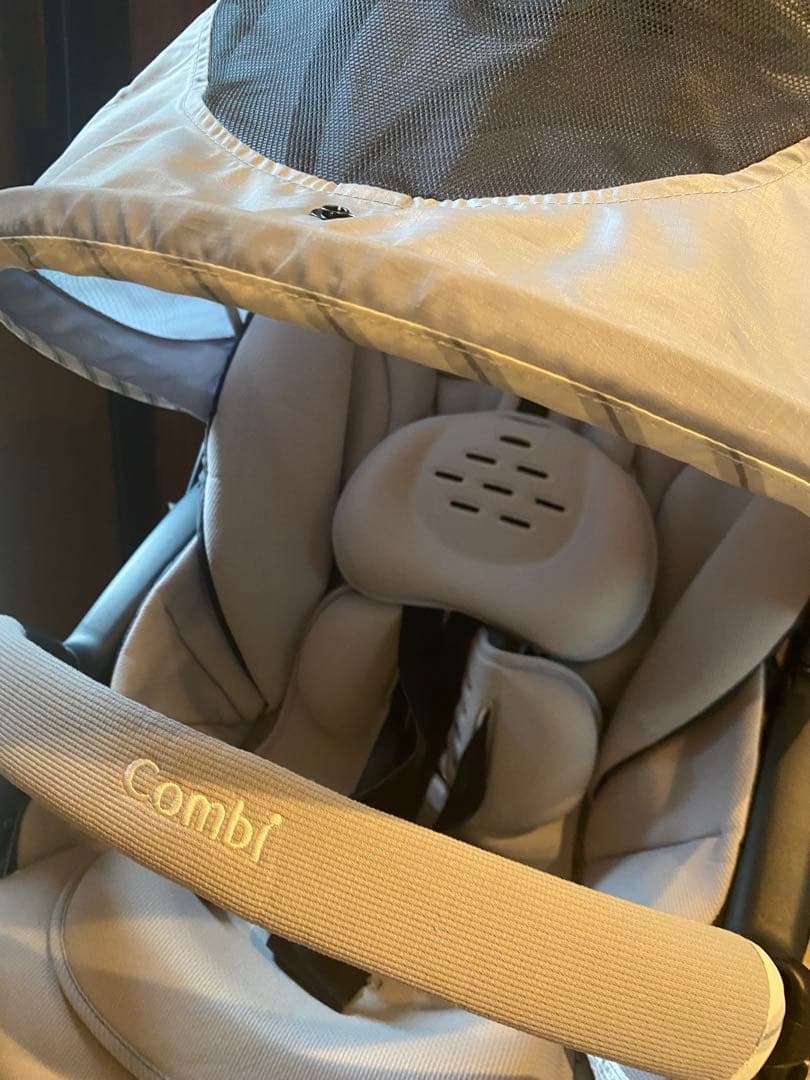 Combiグレー ベビーカー スゴカル　4キャス　エアー オプション3点付き