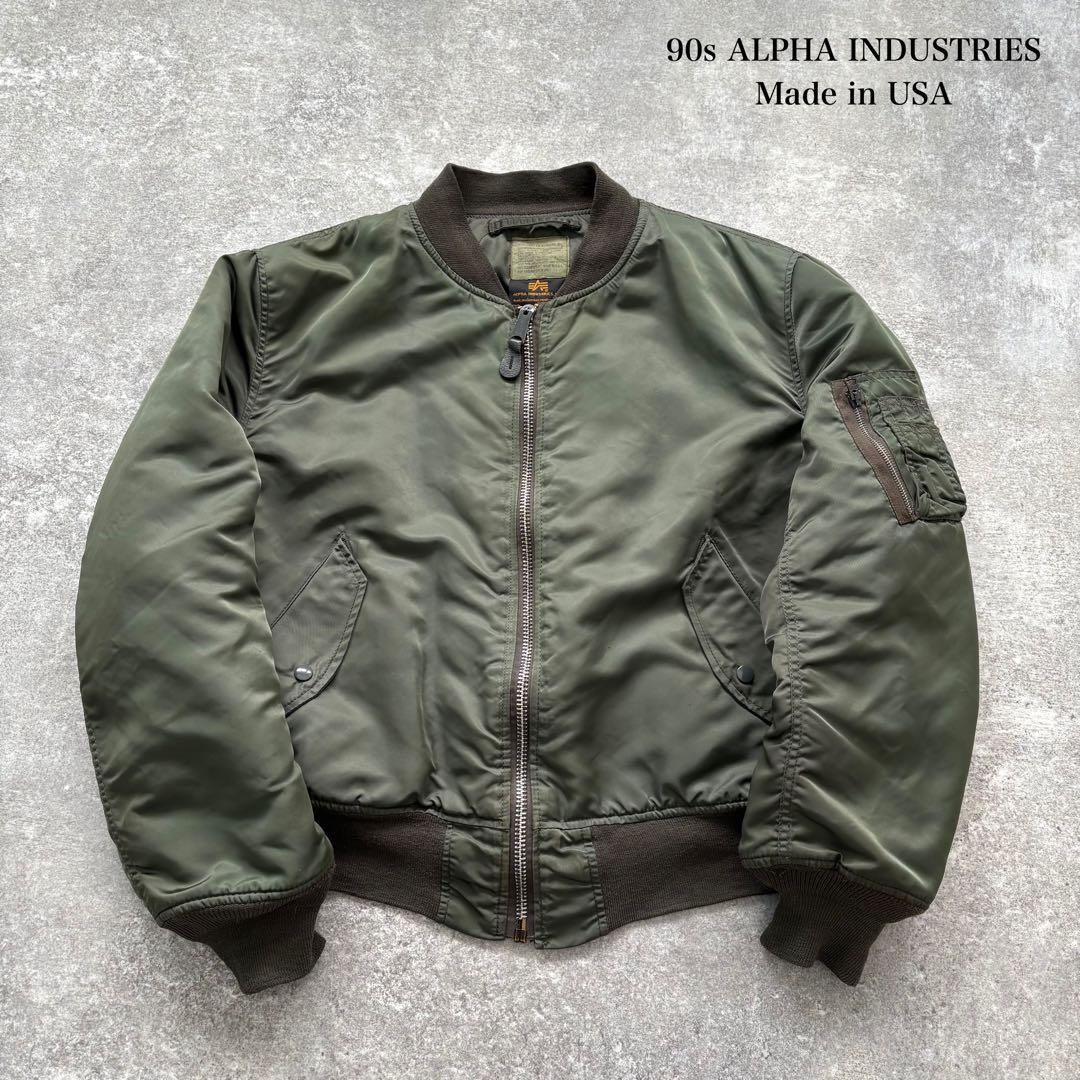【ALPHA INDUSTRIES】90s ma-1 フライトジャケット 米国製