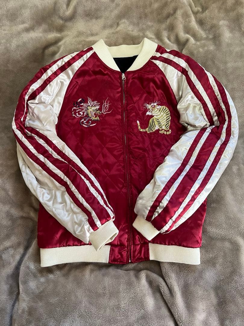 open dich メンズリバーシブル　別珍　スカジャン キルティング