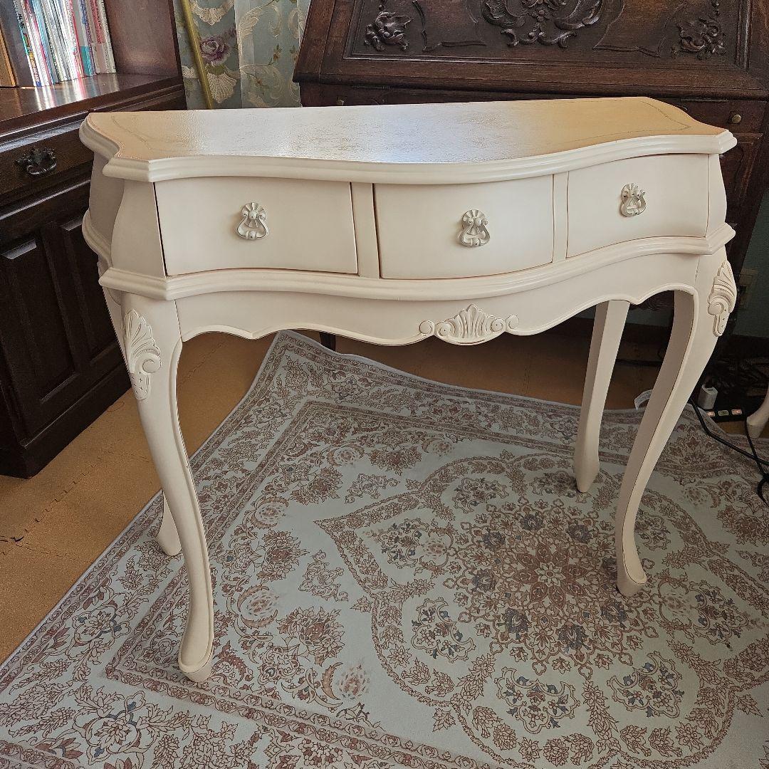 フレンチスタイル デスク コンソール 猫足 アンティーク調