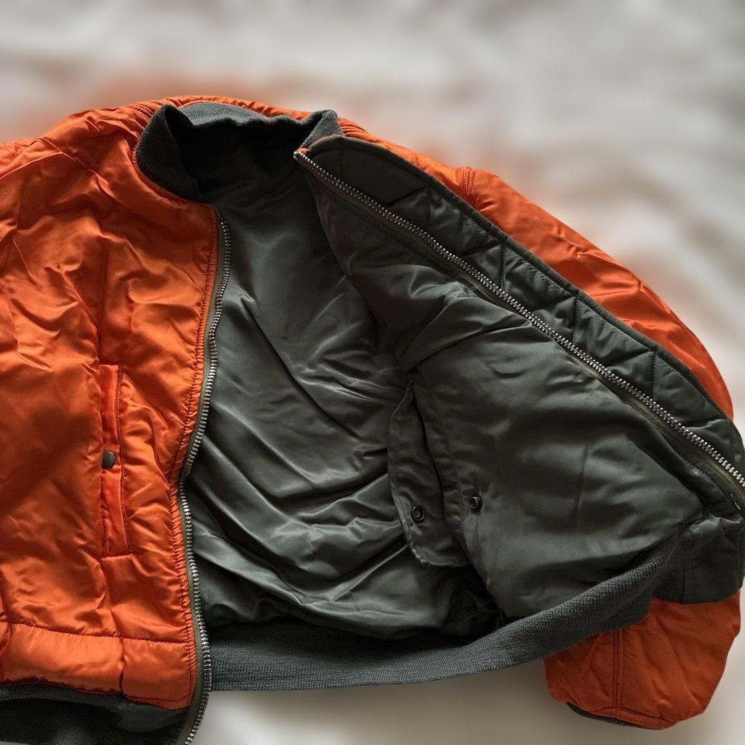 MA-1フライトジャケット リバーシブル グレー/オレンジ