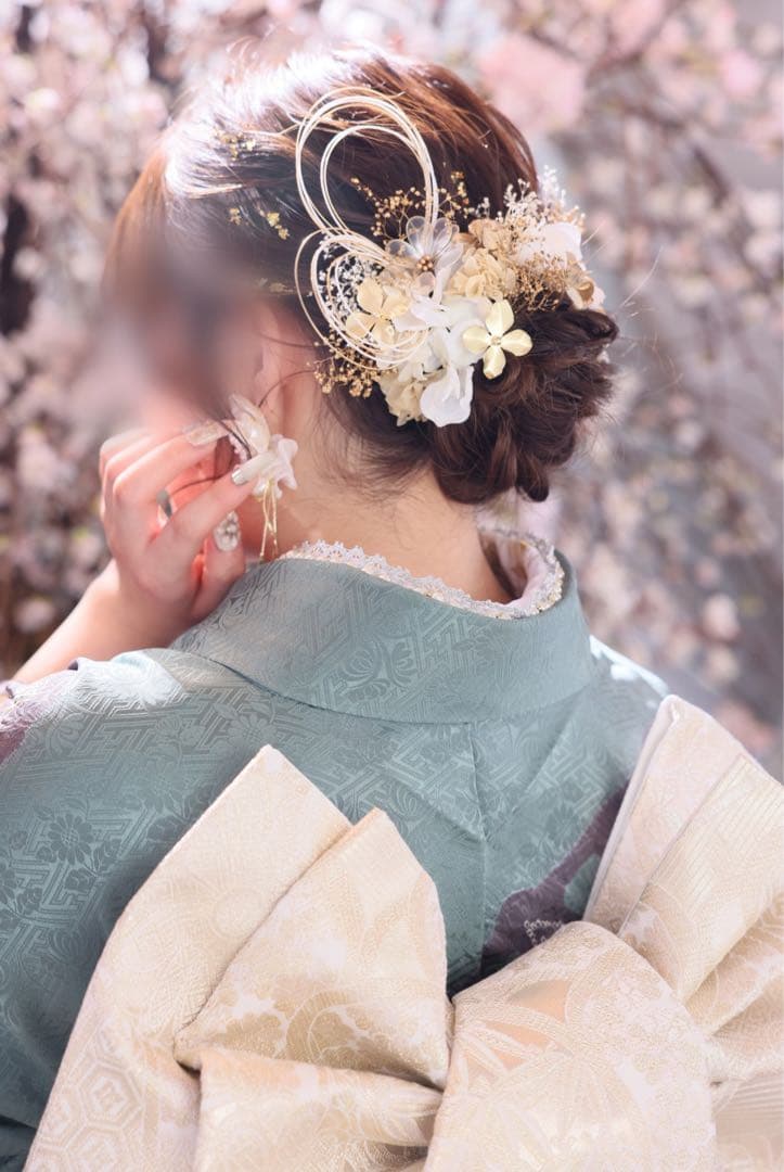 【Lemon】振袖フルセット 鶯色(緑系) 極上絞り 成人式