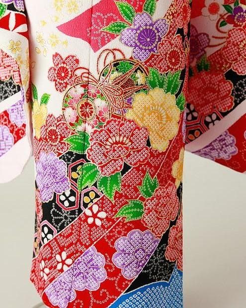 7歳 女の子 着物 七五三　四つ身 7-057