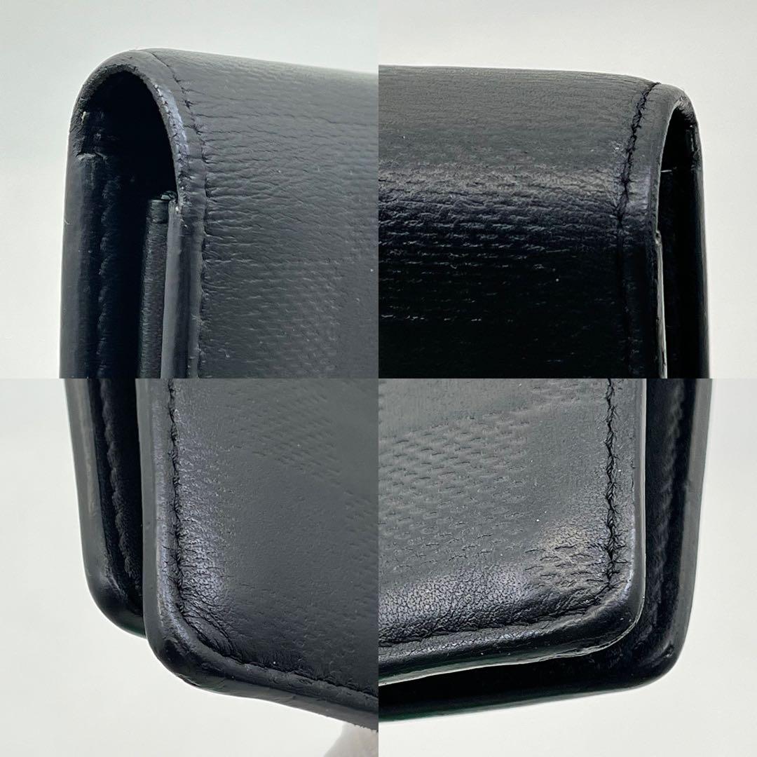 ルイヴィトン 長財布 フラップ ダミエ アンフィニ ブラザ 黒 N63010