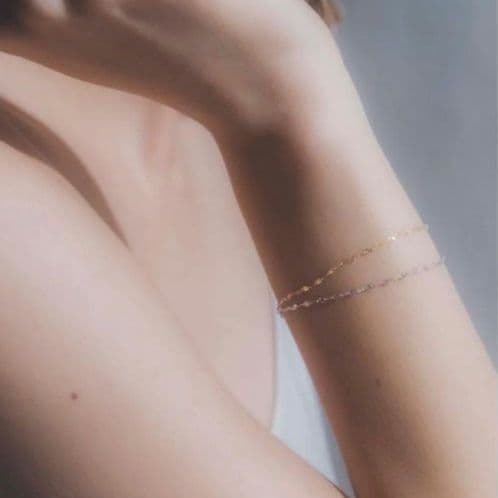 【les bon bon 】サンライトブレスレット+ネックレス計2点　K10WG