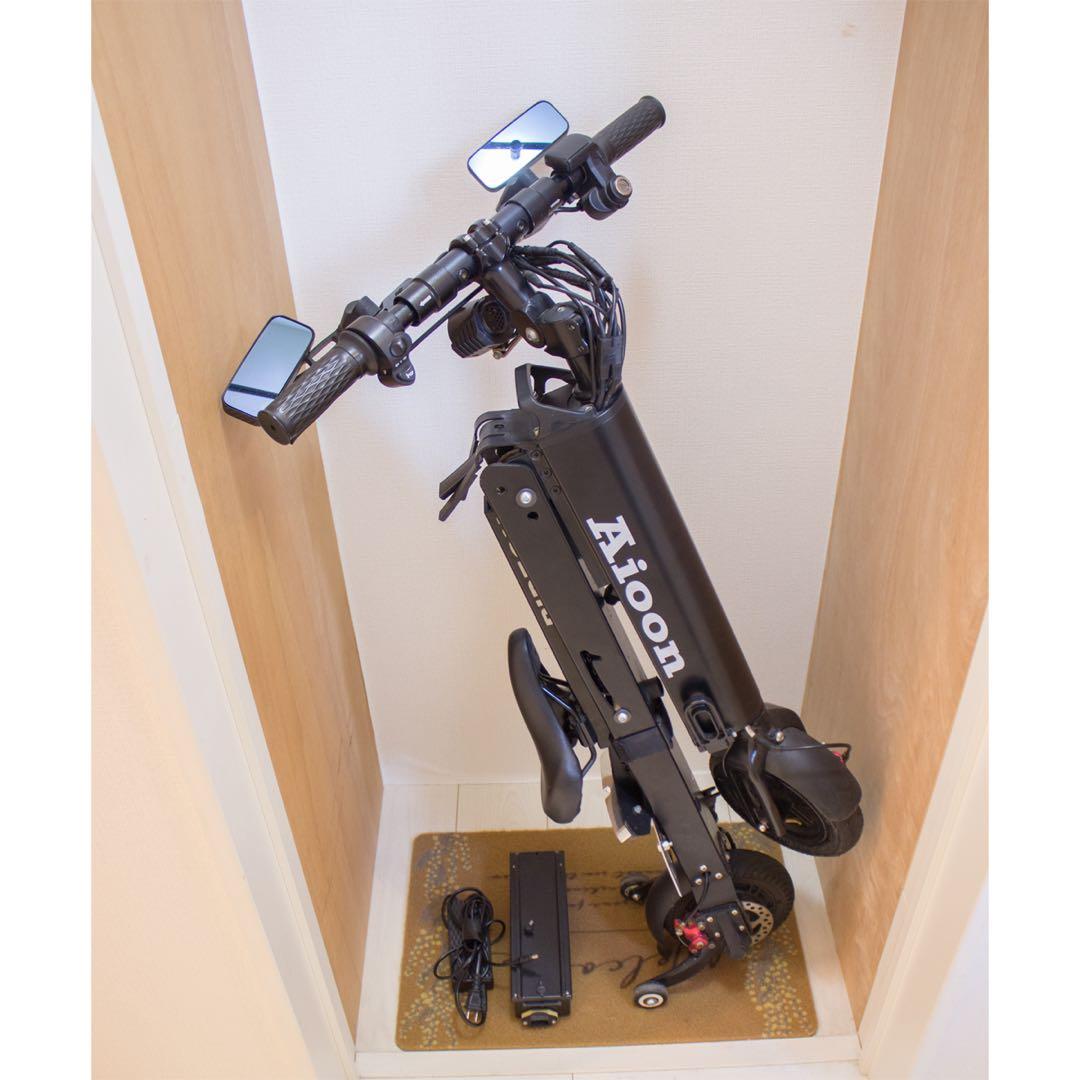 Aioon 折りたたみ電動バイク EV 公道走行可 軽量【自賠責3年付】