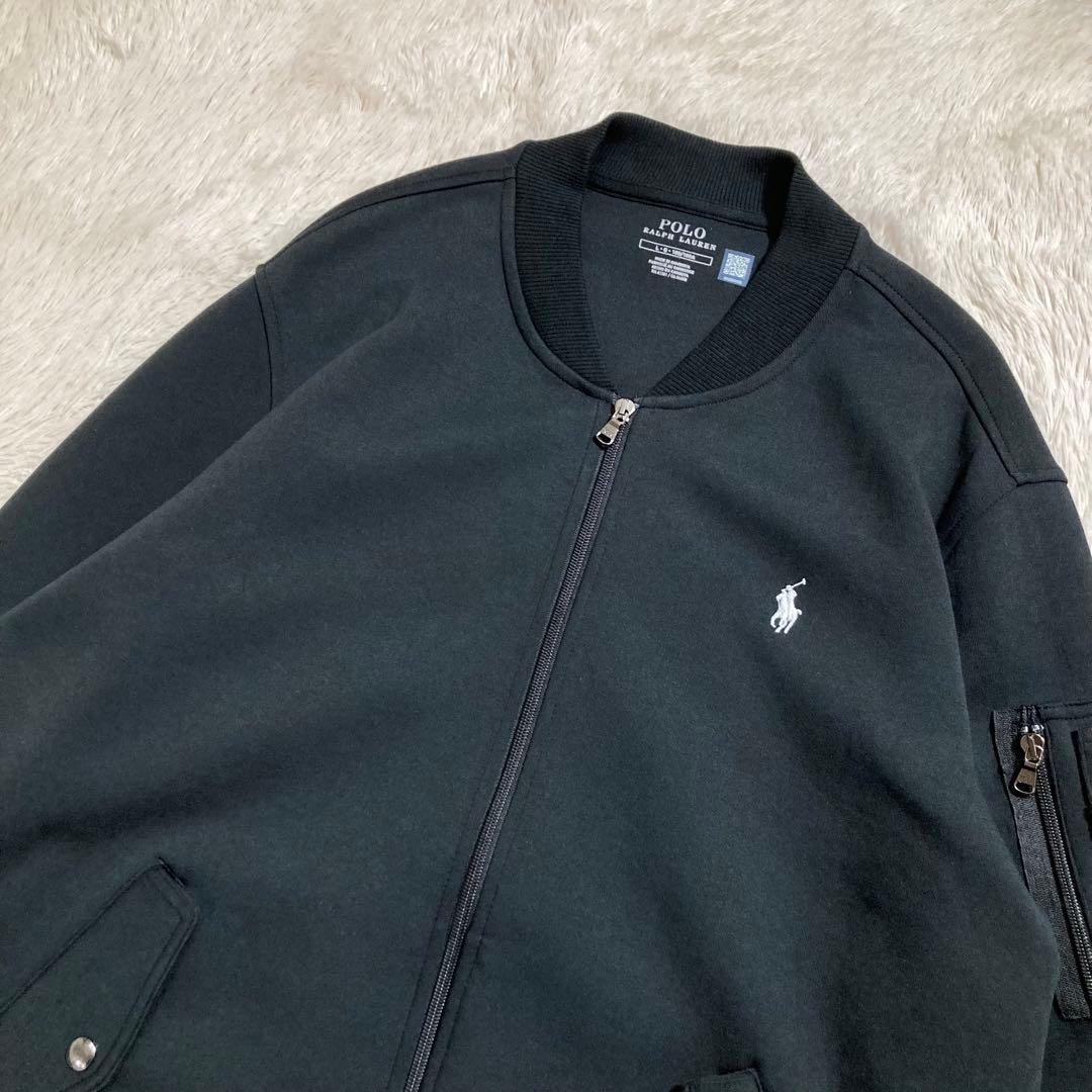 美品 ポロラルフローレン MA-1 フライトジャケット スウェット ポニーロゴ