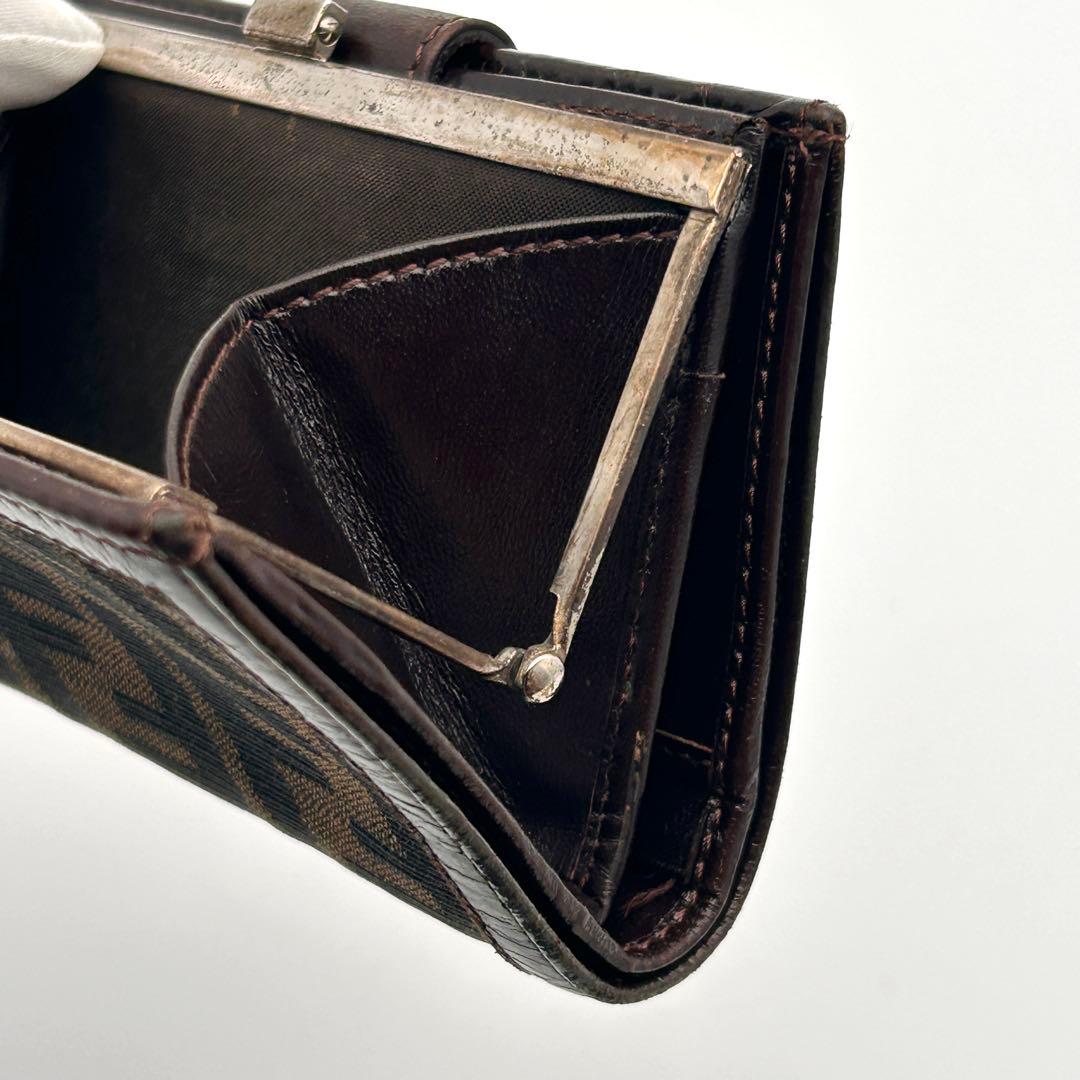FENDI フェンディ 二つ折り財布 ズッカ柄 がま口 ヴィンテージ【希少性大】