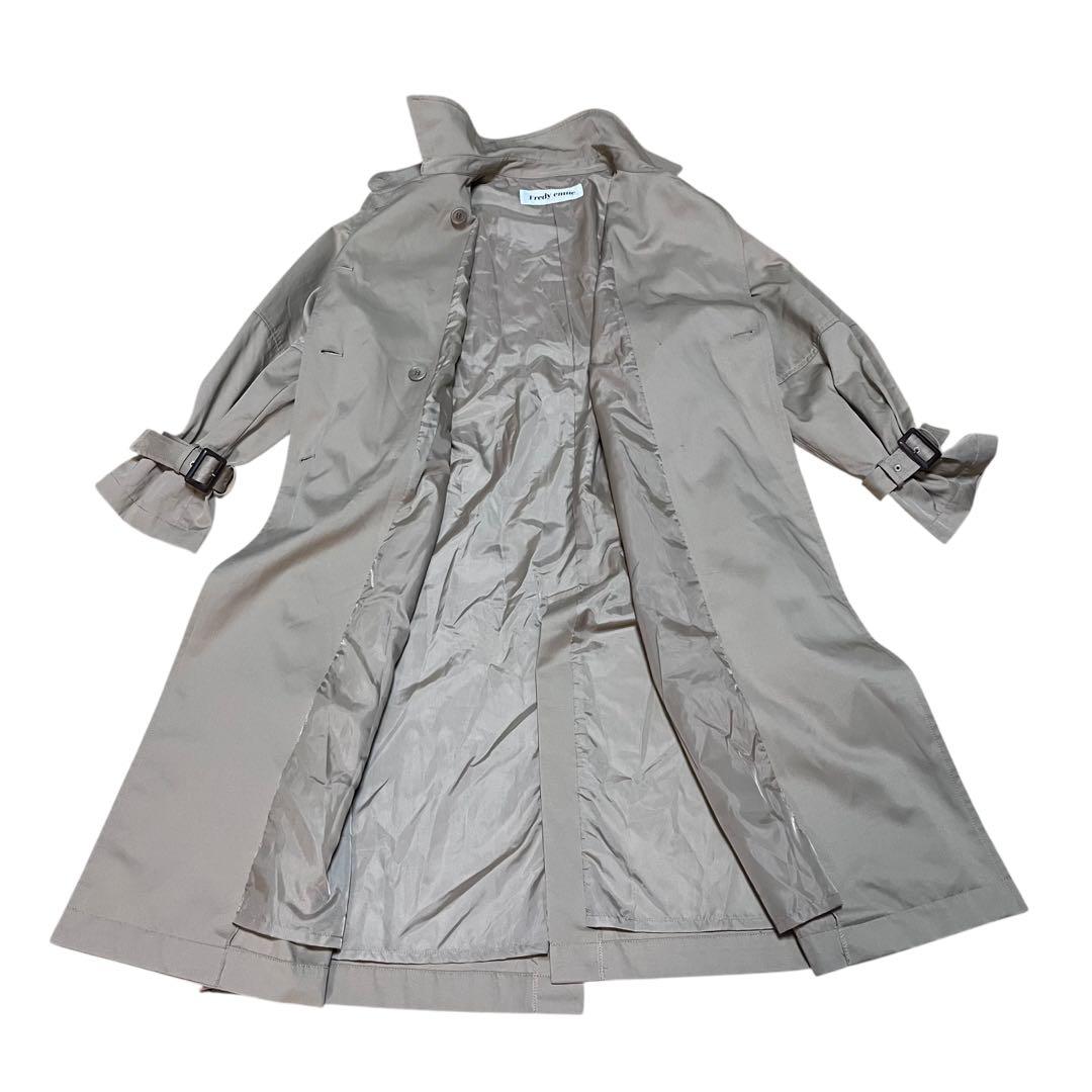 Fredy emue フレディエミュ 袖ボリューム トレンチコート ベージュ36