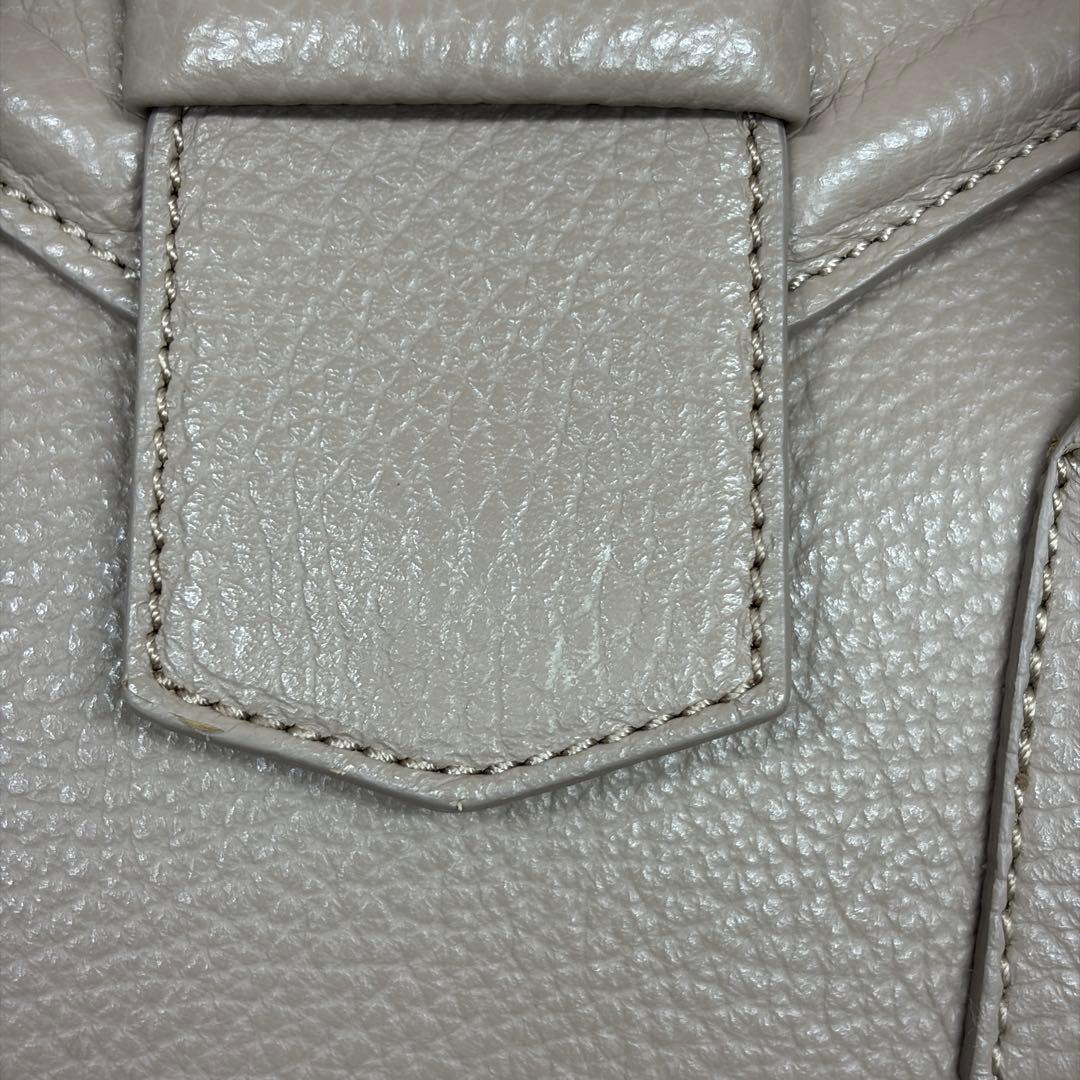 極美品 クリスチャンヴィラ 2way トートバッグ グレージュ 本革 イタリア