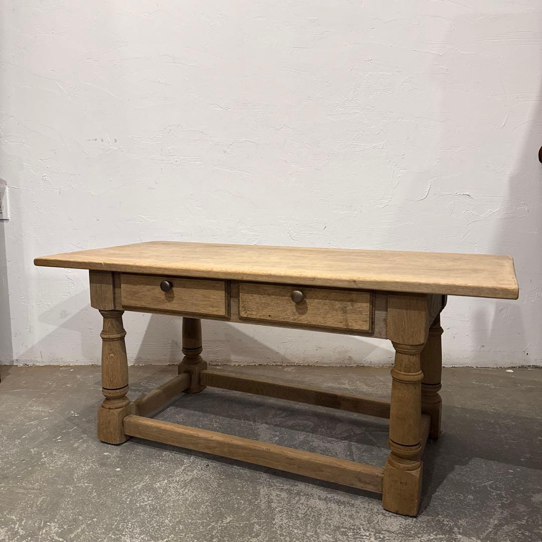 ヴィンテージ　テーブル　引き出し付き　剥離