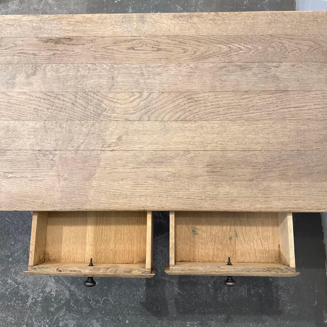 ヴィンテージ　テーブル　引き出し付き　剥離