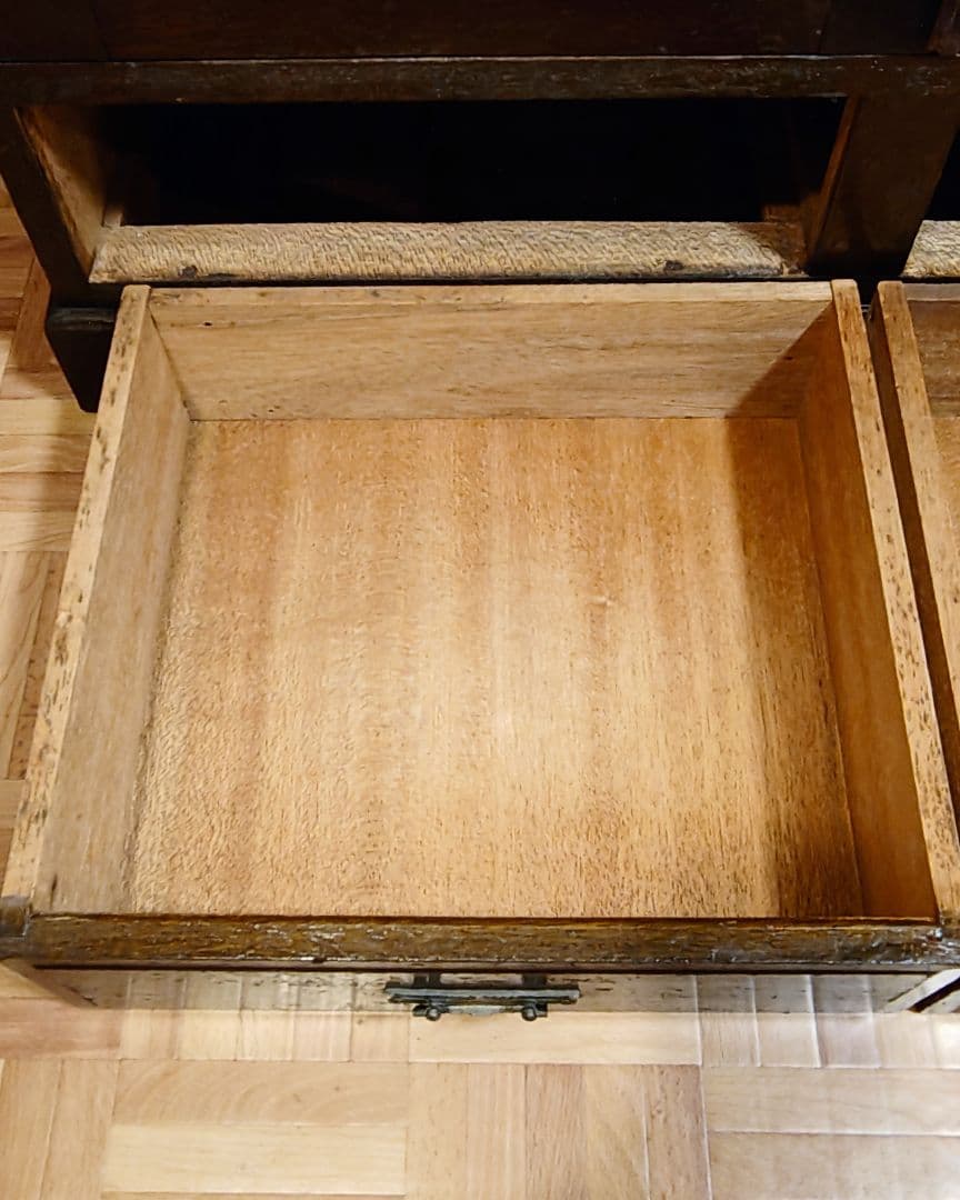 ガラス棚　本棚　キャビネット　ダイヤガラス　古家具　昭和レトロ